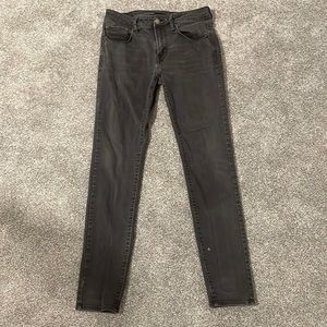 American eagle outfitters 32X34 whitewashed black skinny jeans